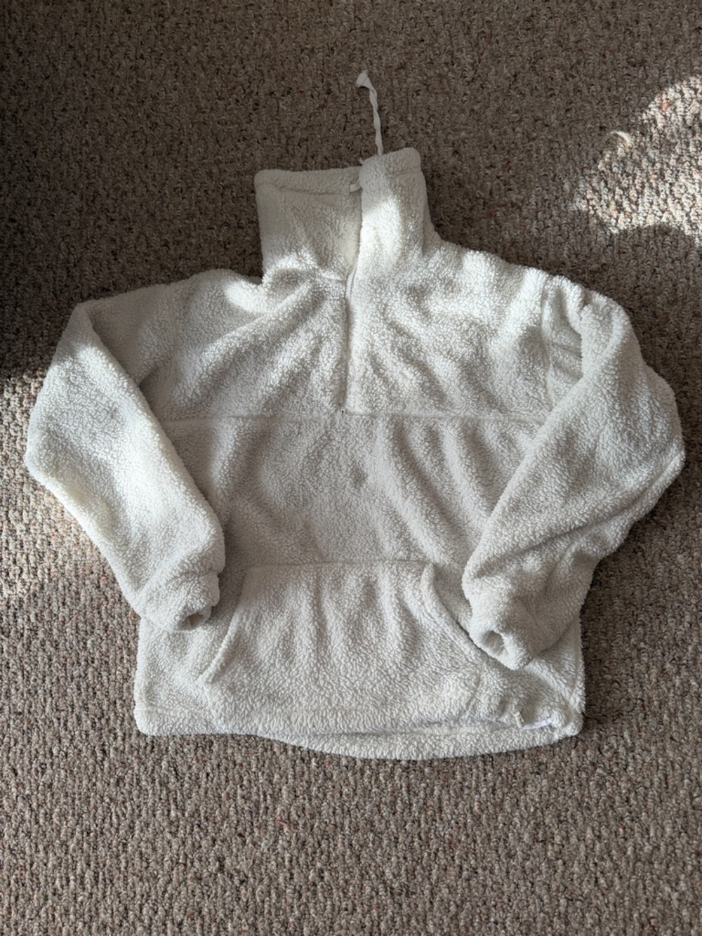 SO Cream Sherpa Half-Zip Turtleneck Pullover